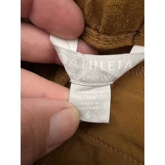 Athleta Cabo Linen Joggers - Deep Mustard - 6 - Picture 5 of 9